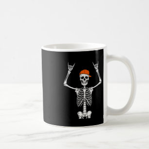 Rocker Skeleton Cap Skater Cool Halloween Punk Roc Coffee Mug