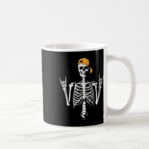 Rocker Skeleton Cap Skater Cool Halloween Punk Roc Coffee Mug