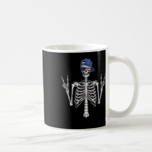 Rocker Skeleton Cap Skater Cool Halloween Punk Roc Coffee Mug