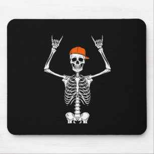 Rocker Skeleton Cap Skater Cool Halloween Punk Roc Mouse Pad