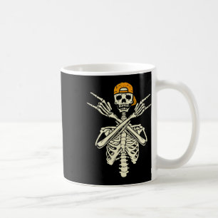Rocker Skeleton Cap Skater Halloween Hand Rock Gir Coffee Mug