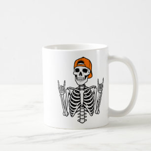Rocker Skeleton Halloween Rock Costume Cap Skater Coffee Mug