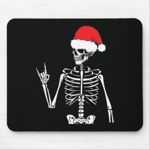 Rocker Skeleton Hand Rock On Costume Fun Christmas Mouse Pad