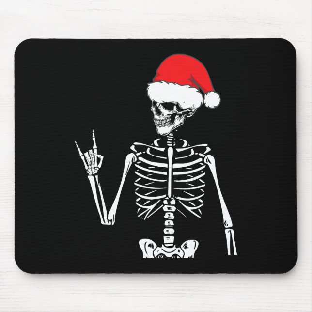 Rocker Skeleton Hand Rock On Costume Fun Christmas Mouse Pad (Front)
