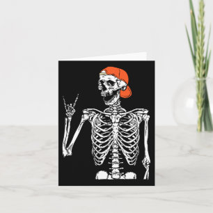 Rocker Skeleton Hand Rock On Costume Fun Halloween Card