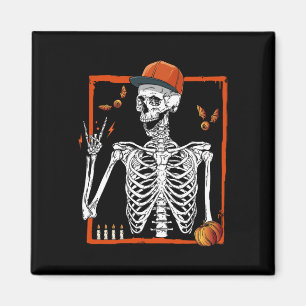 Rocker Skeleton Hand Rock On Costume Fun Halloween Magnet