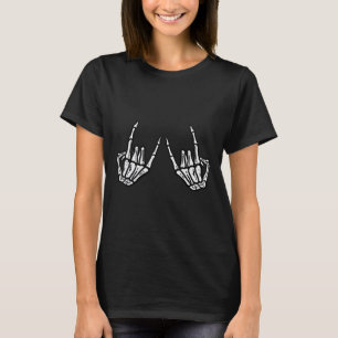Rocker Skeleton Hand Rock On Costume Fun Halloween T-Shirt