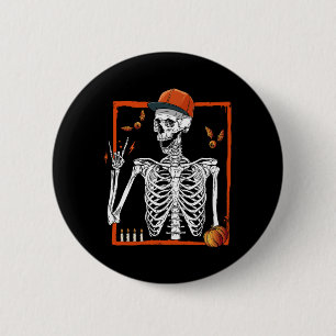 Rocker Skeleton Hand Rock On Costume Funny Hallowe 6 Cm Round Badge