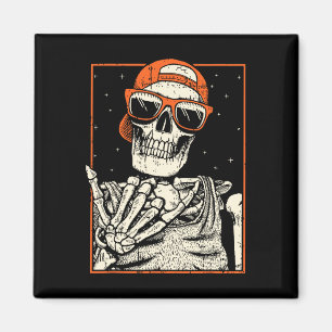 Rocker Skeleton Hand Rock On Costume Funny Hallowe Magnet