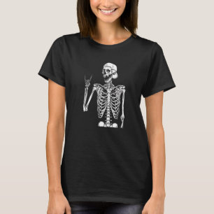 Rocker Skeleton Hand Rock On Costume  Halloween T-Shirt