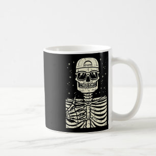 Rocker Skeleton Rock Cool Goth Halloween Men Boys Coffee Mug
