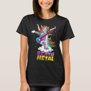 Rocker Unicorn Rainbow Metal Music  Guitarist Meta T-Shirt