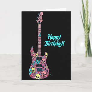 Rockers Birthday Skull Card
