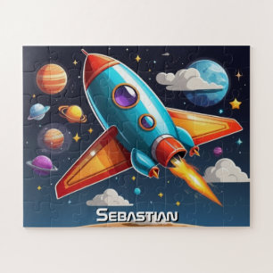 Rocket Adventure Mission Personalized Jigsaw Puzzle