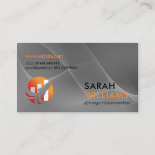 Rocket Bar Graph Chart   Finance Business Card