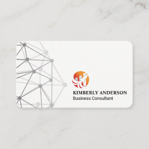 Rocket Bar Graph   Finance Tech Business Card