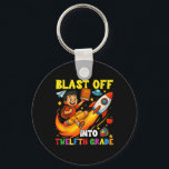 Rocket Blast Off Into Senior Funny Back To School  Key Ring<br><div class="desc">Rocket Blast Off Into Senior Funny Back To School</div>