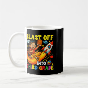 Rocket Blast Off Into Third Grade Funny Ck To Scho Coffee Mug