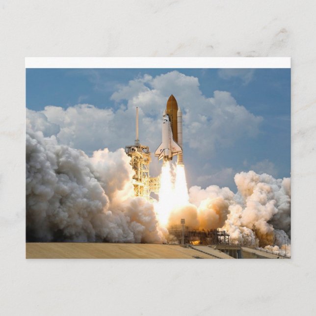 Rocket Blasting off into Space Postcard (Front)