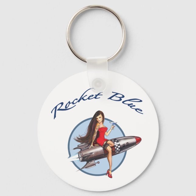 Rocket Blue Keychain (Front)