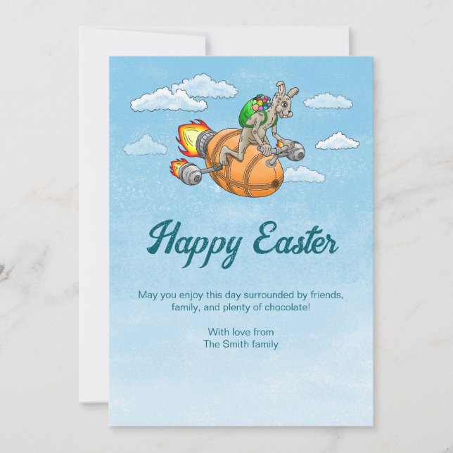 Rocket Bunny's Easter Holiday Card (Front)