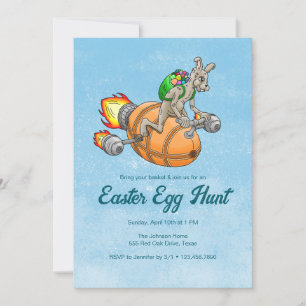 Rocket Bunny's Egg Hunt Invitation