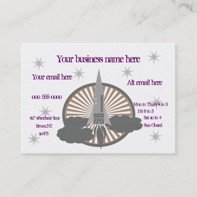 rocket business card (Front)