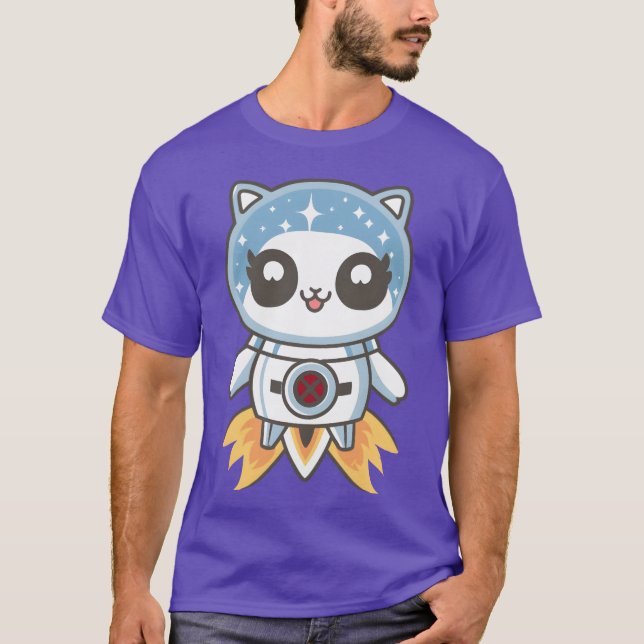 Rocket Cat friend T-Shirt (Front)
