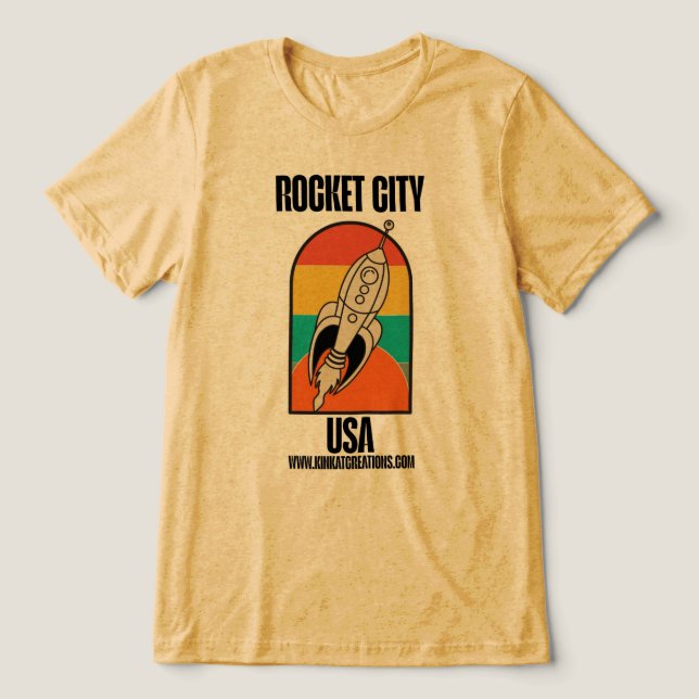 Rocket City USA 1 Tri-Blend Shirt (Design Front)