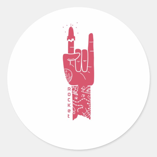 ROCKet Classic Round Sticker (Front)