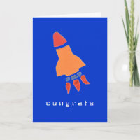 Rocket congratulations card