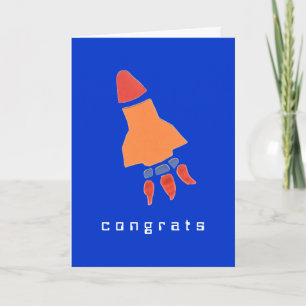 Rocket congratulations card