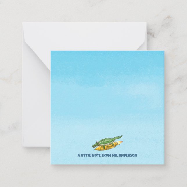 Rocket Crocodile Card (Front)
