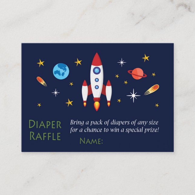 Rocket Diaper Raffle Tickets (Front)
