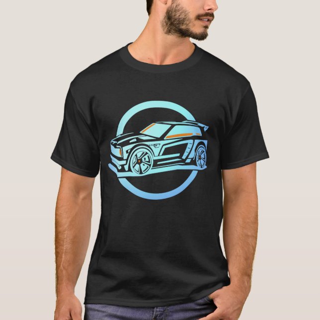 Rocket Fennec Car Soccer T-Shirt (Front)