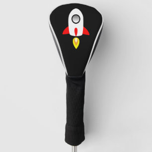 Rocket flat clipart illustration golf head cover