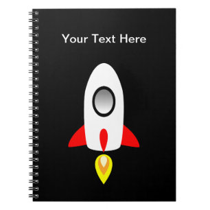Rocket flat clipart illustration notebook