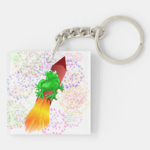 rocket frog key ring