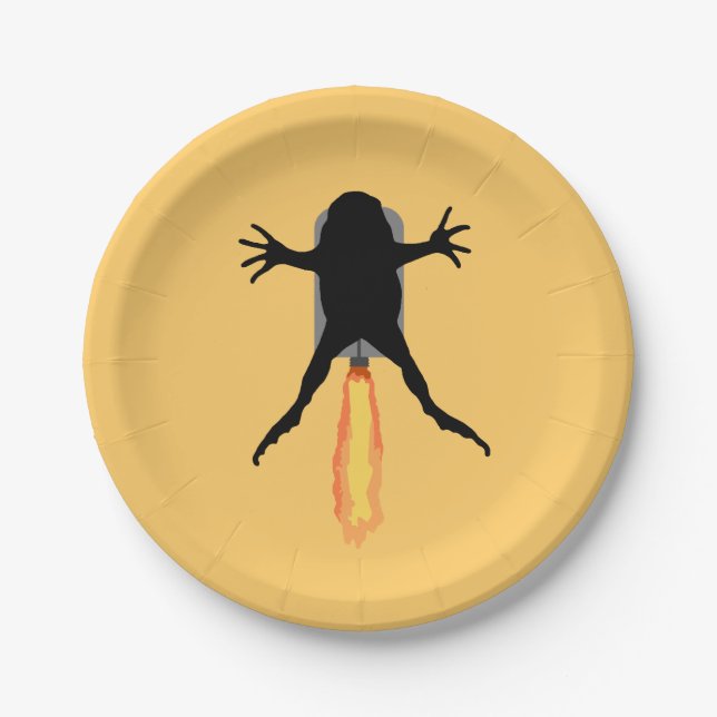Rocket Frog Paper Plate (Front)