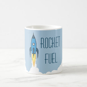 Rocket Fuel Funny Motivational Humour Quote Joke Coffee Mug
