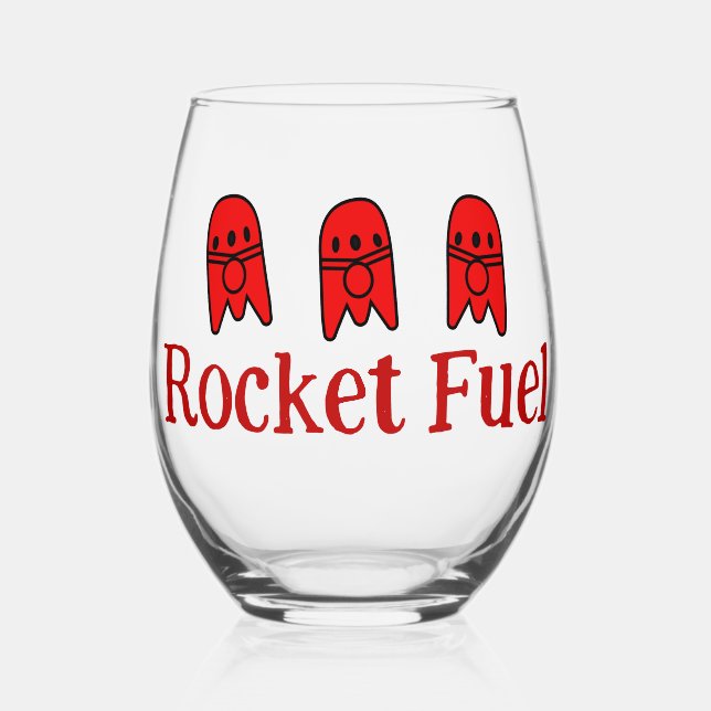 Rocket Fuel Stemless Wine Glass (Front)