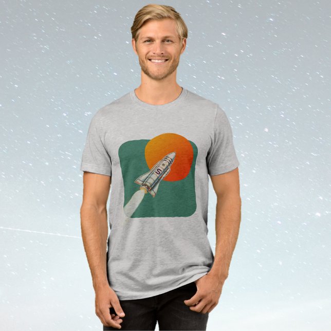 Rocket Graphic T-Shirt  Tri-Blend Shirt (Creator Uploaded)
