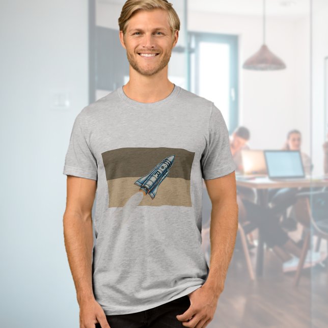 Rocket Graphic T-Shirt  Tri-Blend Shirt (Creator Uploaded)