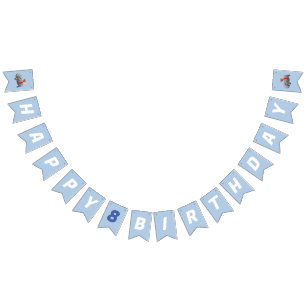 Rocket Hippo Birthday Bunting
