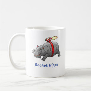 Rocket Hippo Birthday Coffee Mug
