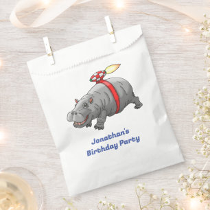 Rocket Hippo Birthday Favour Bag