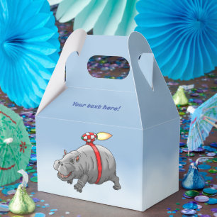 Rocket Hippo Birthday Favour Box