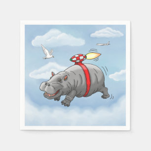Rocket Hippo's Amazing Flight Napkin