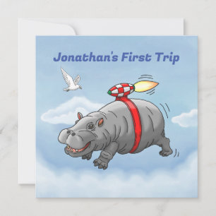 Rocket Hippo's jetpack Invitation