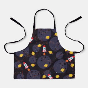 Rocket in Space Pattern Apron